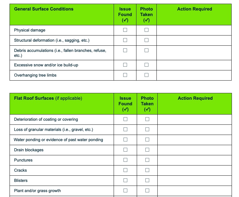 image of Jobber's free roof inspection checklist